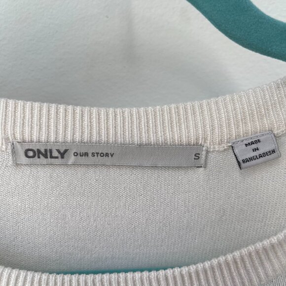 Striped knit long sleeve sweater crop size S - Picture 3 of 6